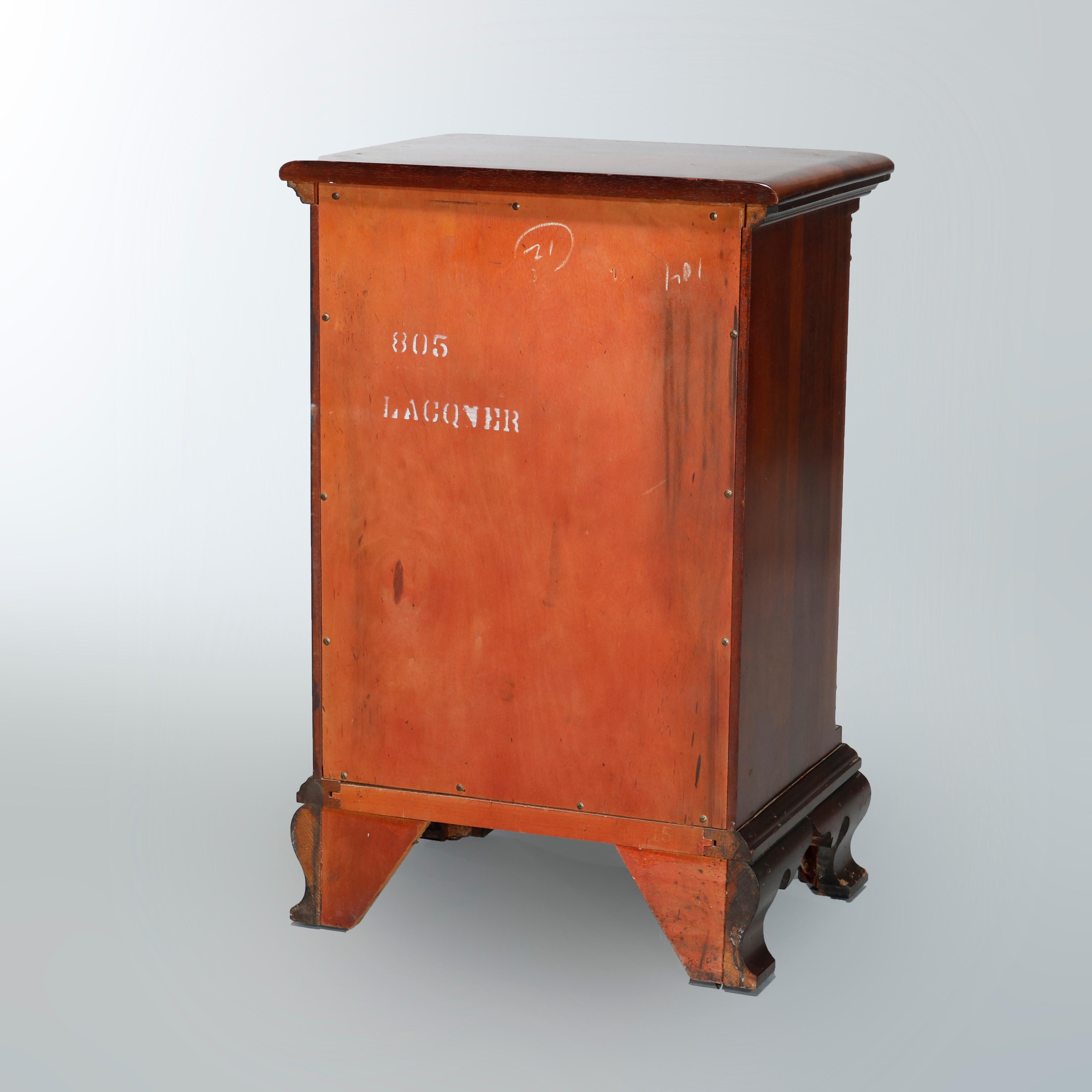 Antique Mahogany Chippendale Four-Drawer Side Stand, Circa 1930 6