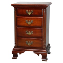 Antique Mahogany Chippendale Four-Drawer Side Stand, Circa 1930