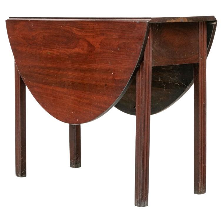 Antiker Mahagoni Chippendale Stil Oval Drop Leaf Tisch