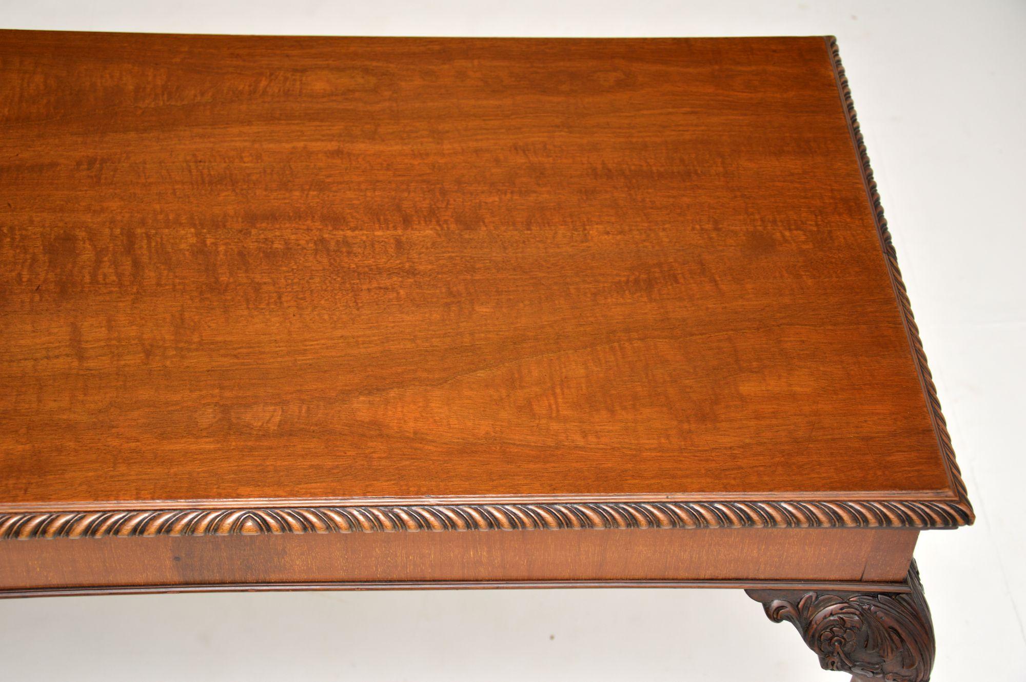 English Antique Mahogany Chippendale Writing Table / Desk