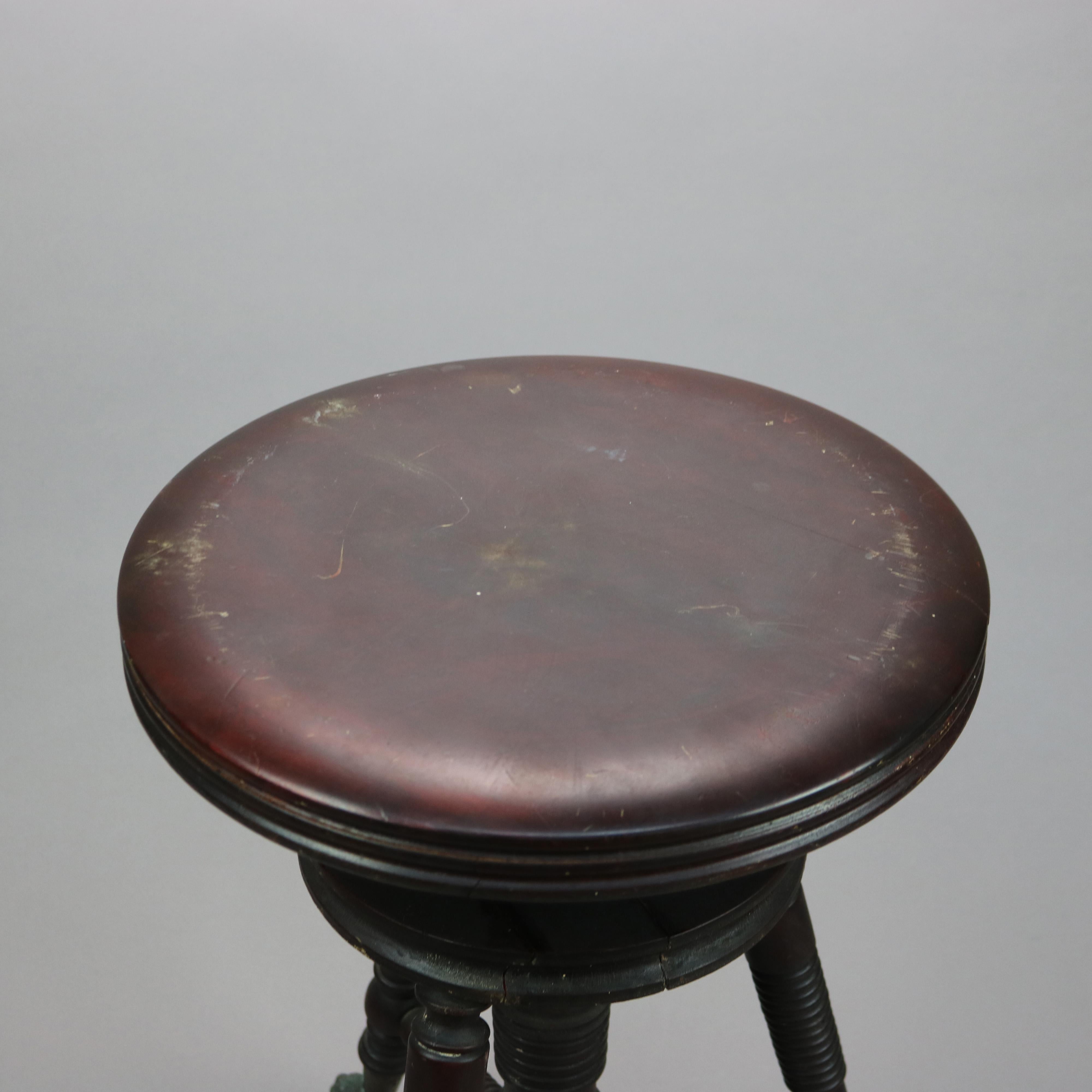 antique claw foot piano stool