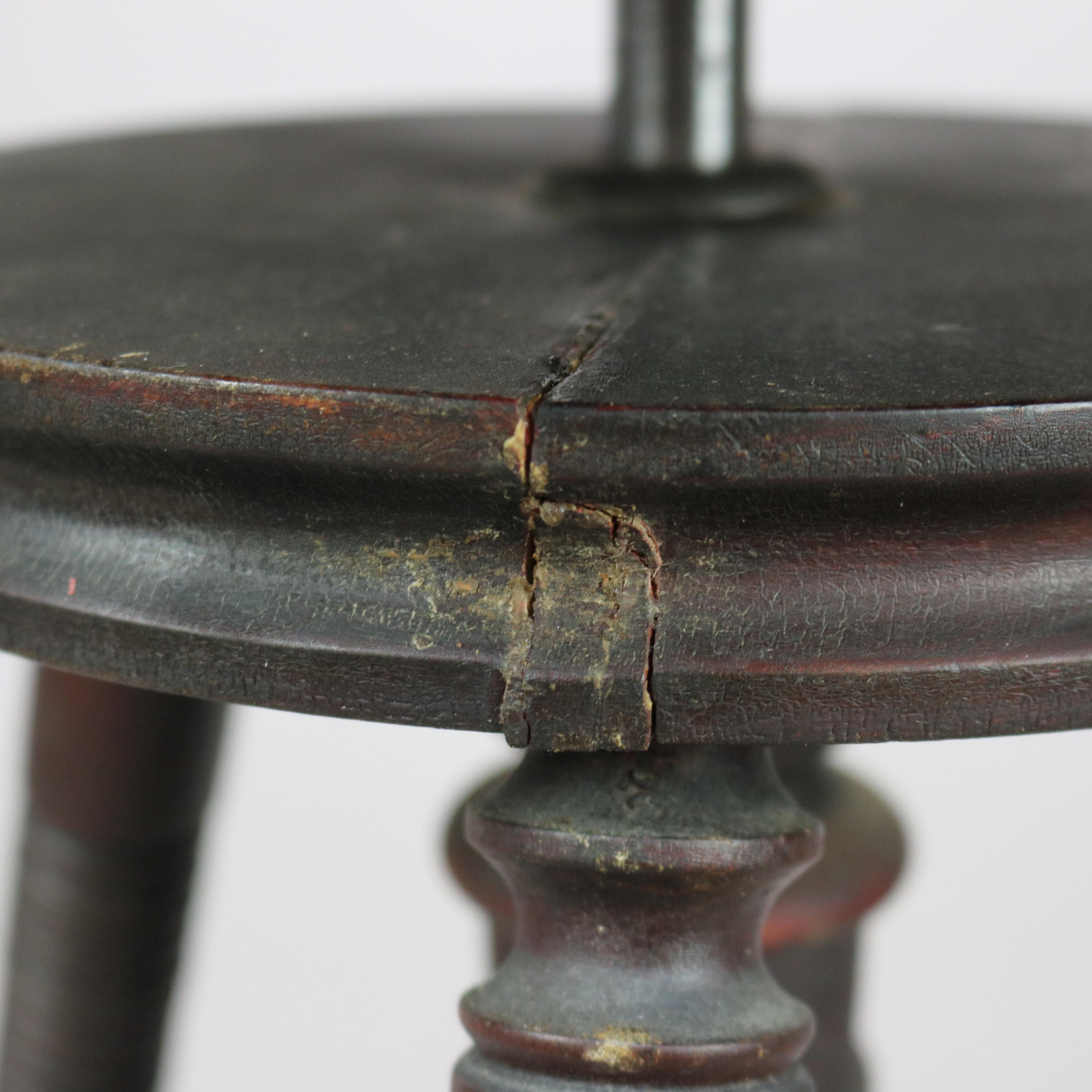 20th Century Antique Mahogany Claw Foot Piano Stool circa 1900