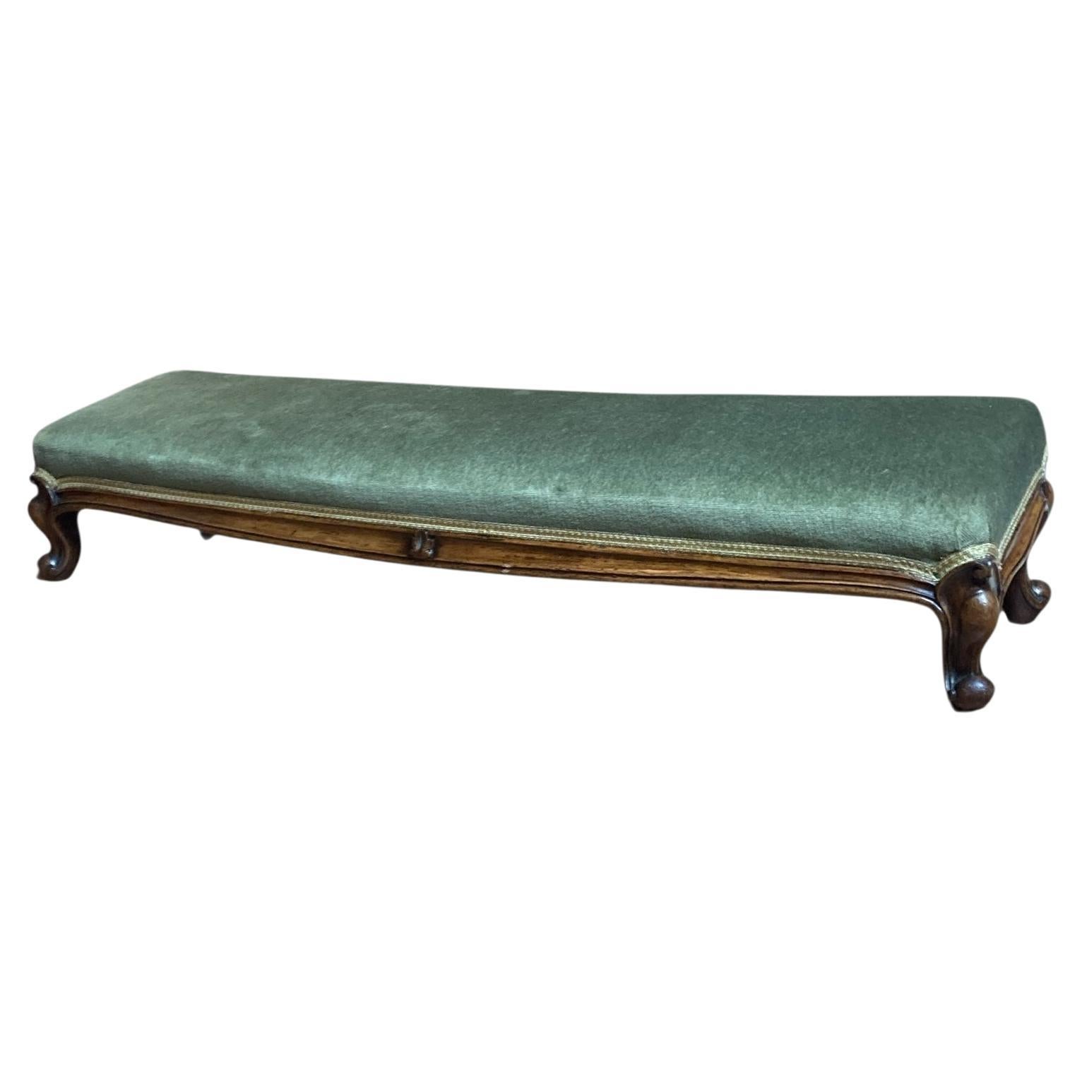 Tabouret de coaching ou de cheminée en acajou ancien