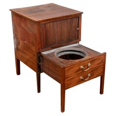 Used Mahogany Commode Stand with Tamboured Front