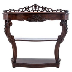 Antique Mahogany Console from 1900, Renovated