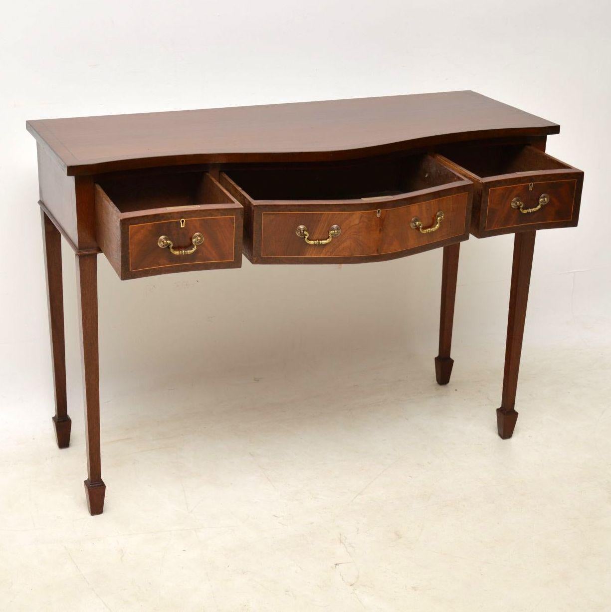 Edwardian  Antique Mahogany Console Table