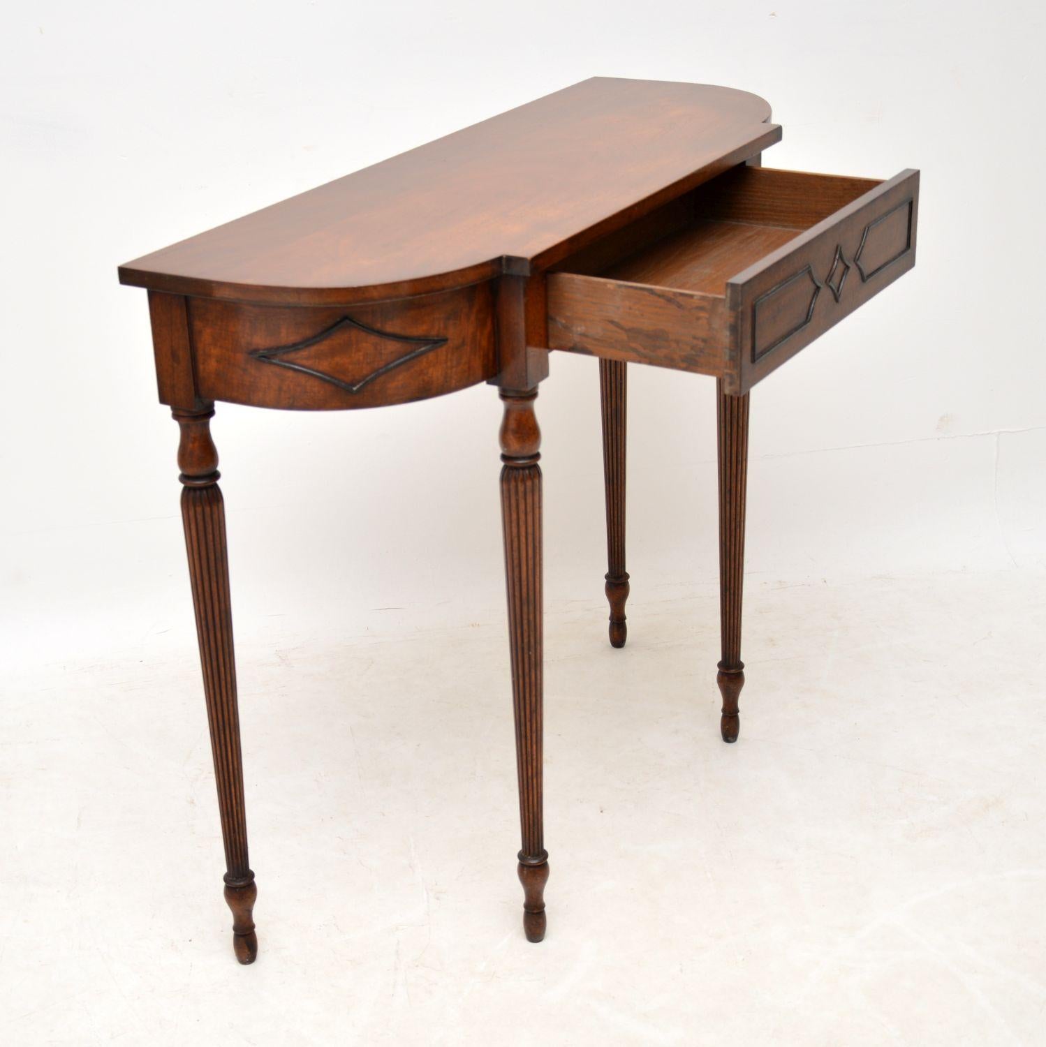 British Antique Mahogany Console Table