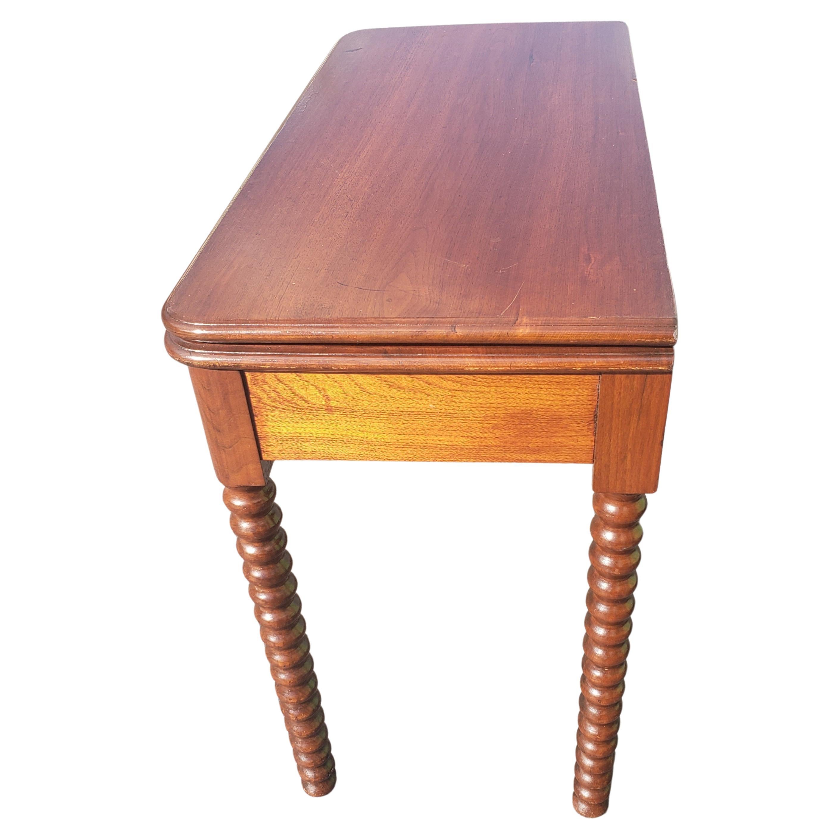 American Antique Mahogany Console Table Game Table, Circa 1930s