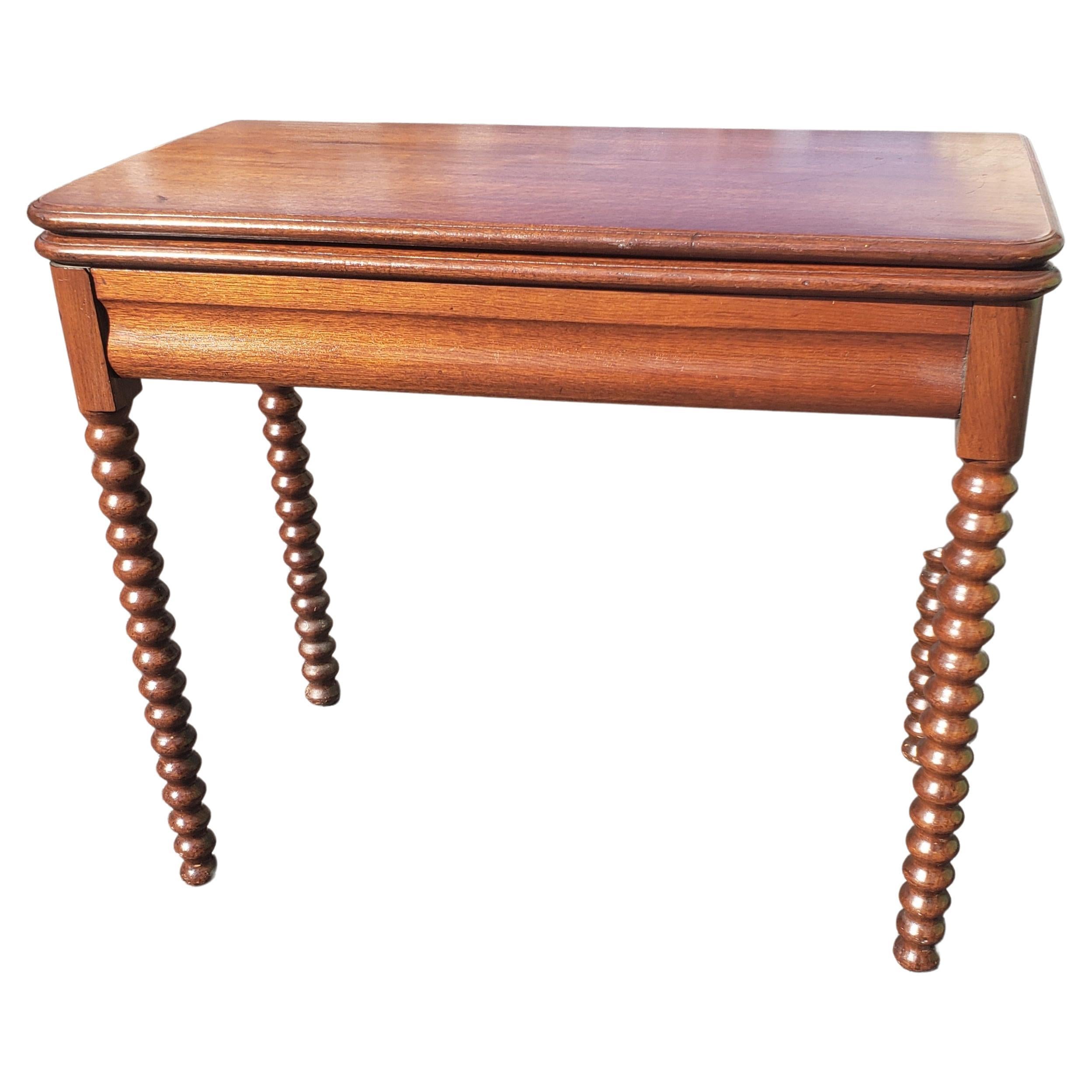 Woodwork Antique Mahogany Console Table Game Table, Circa 1930s
