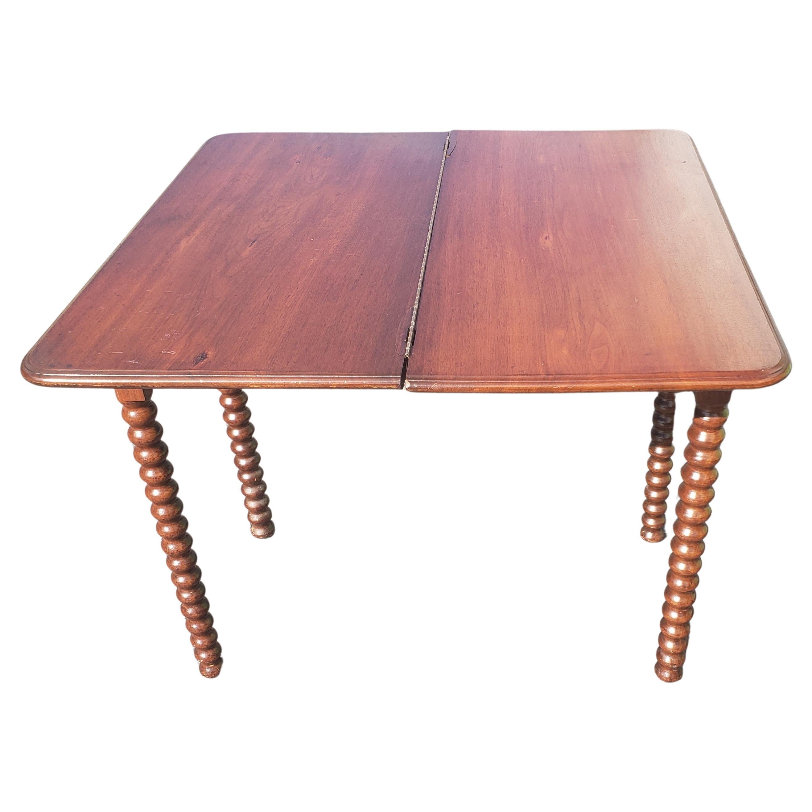 20th Century Antique Mahogany Console Table Game Table, Circa 1930s