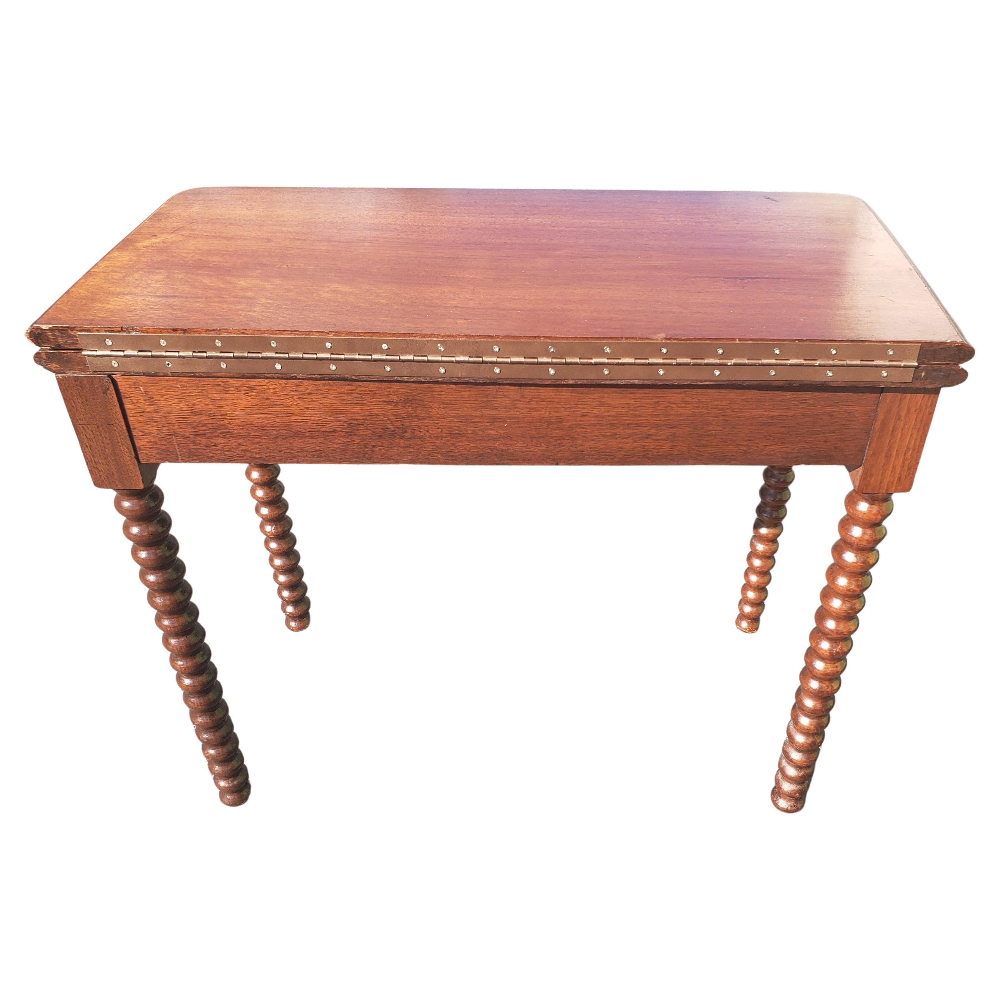 Antique Mahogany Console Table Game Table, Circa 1930s 1