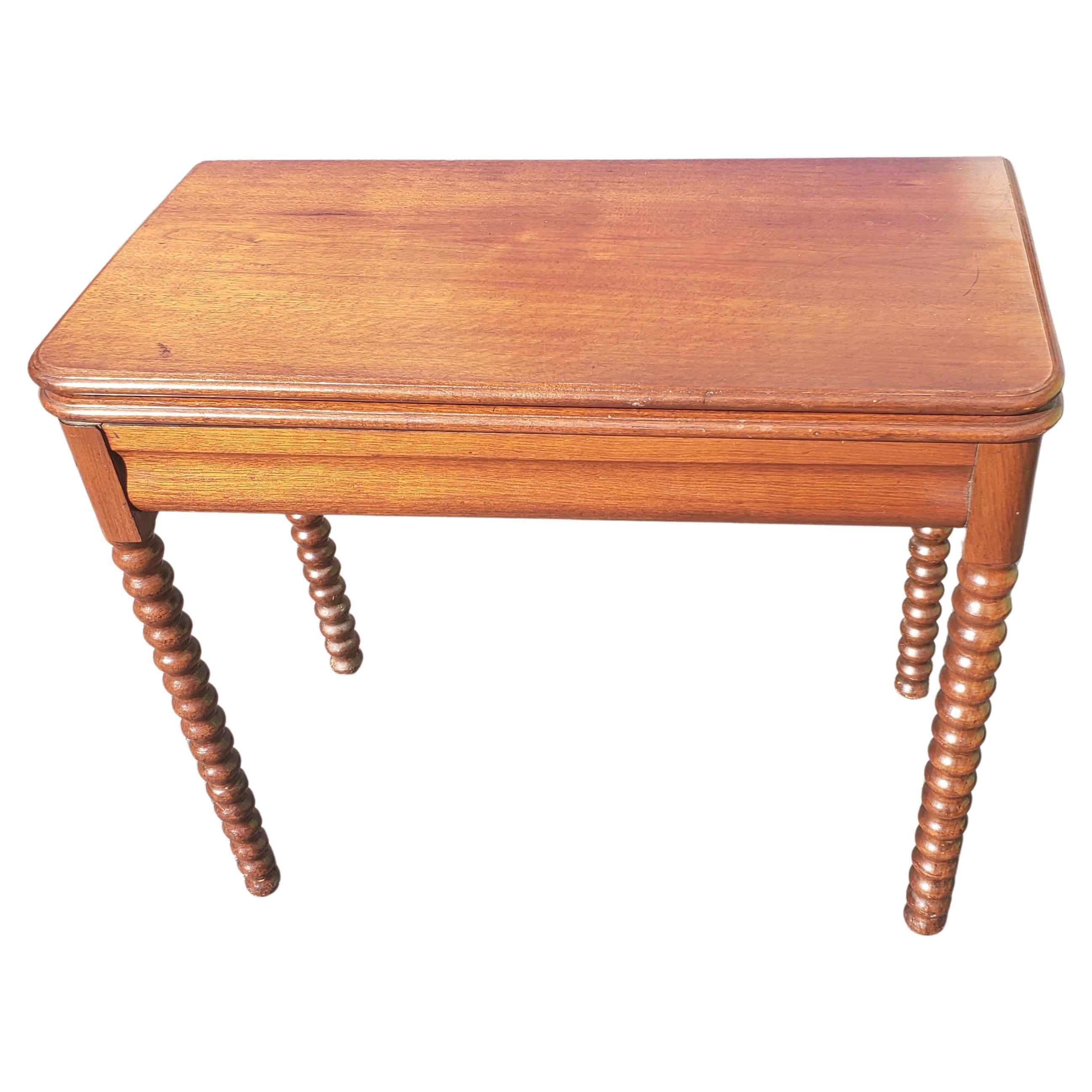 Antique Mahogany Console Table Game Table, Circa 1930s 2