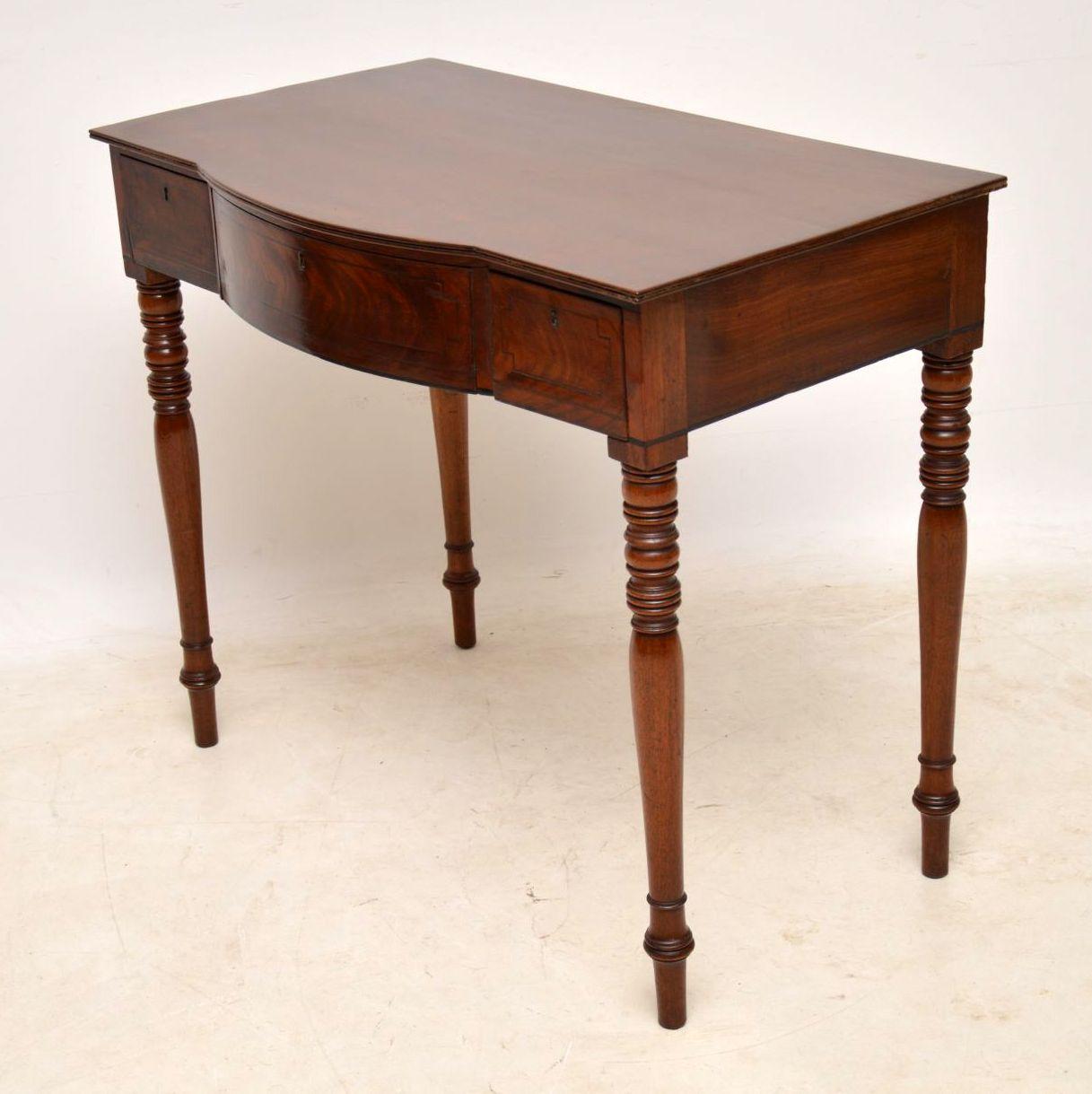 English Antique Mahogany Console Table or Desk