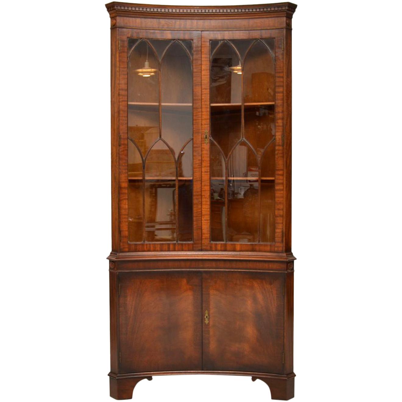 Antique Mahogany Corner Cabinet
