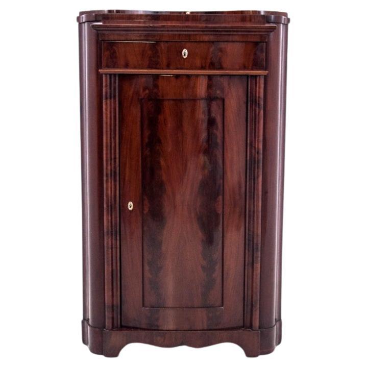 Antique Mahogany Corner Cabinet, Northern Europe, Late 19th Century For Sale