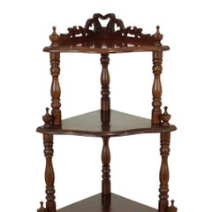 Antique Mahogany Corner Etagere Plant Table 5 Levels 144cm