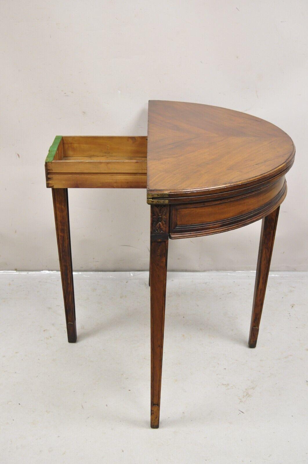 antique mahogany flip top game table
