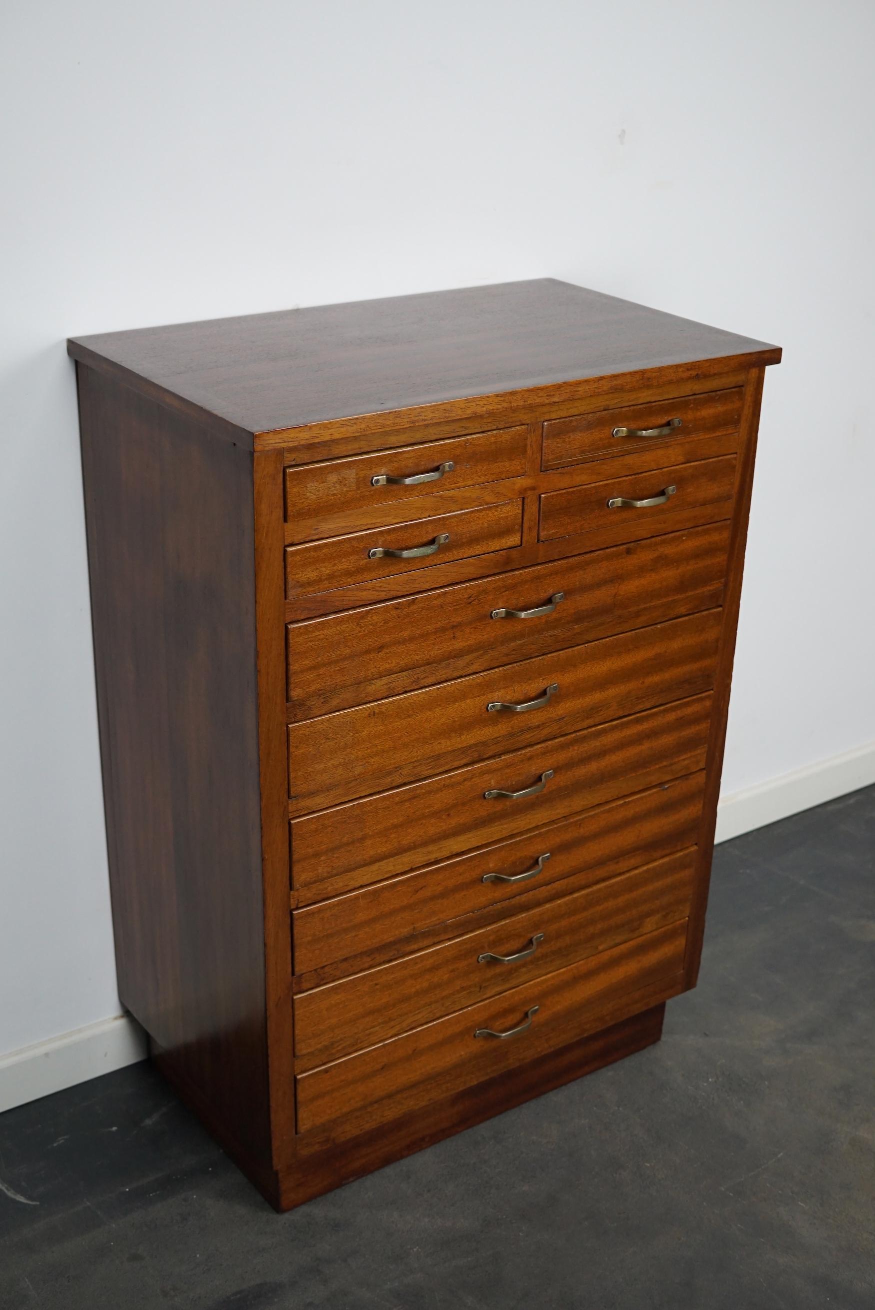 Antique Mahogany Dentist Cabinet, Amsterdam ca 1930 For Sale 5