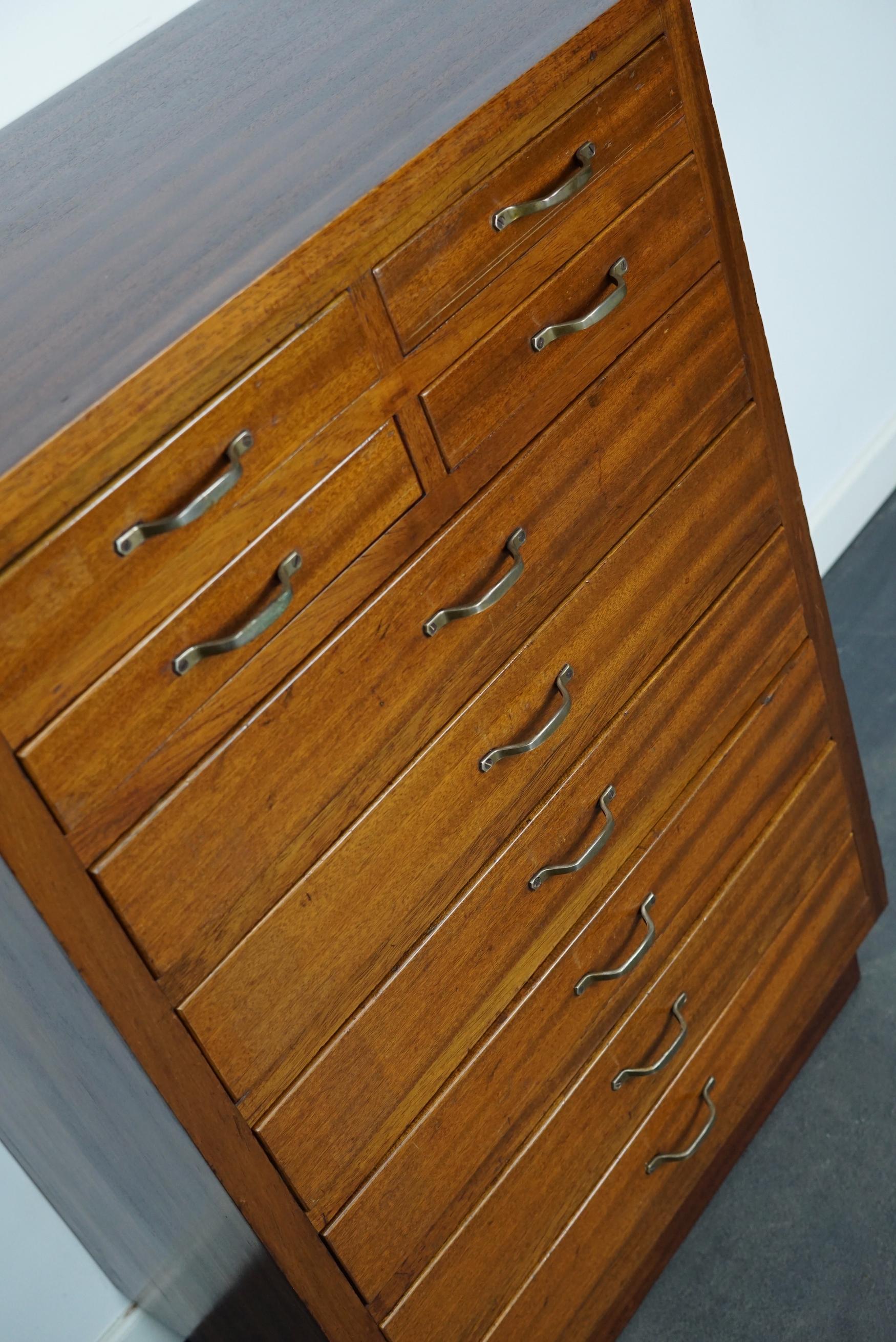 Antique Mahogany Dentist Cabinet, Amsterdam ca 1930 In Good Condition For Sale In Nijmegen, NL