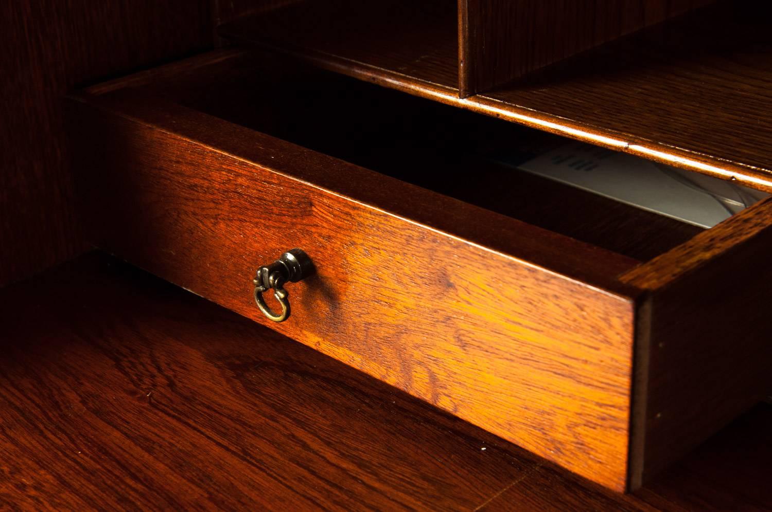 Antique Mahogany Desk Front Hutch or Cabinet 5