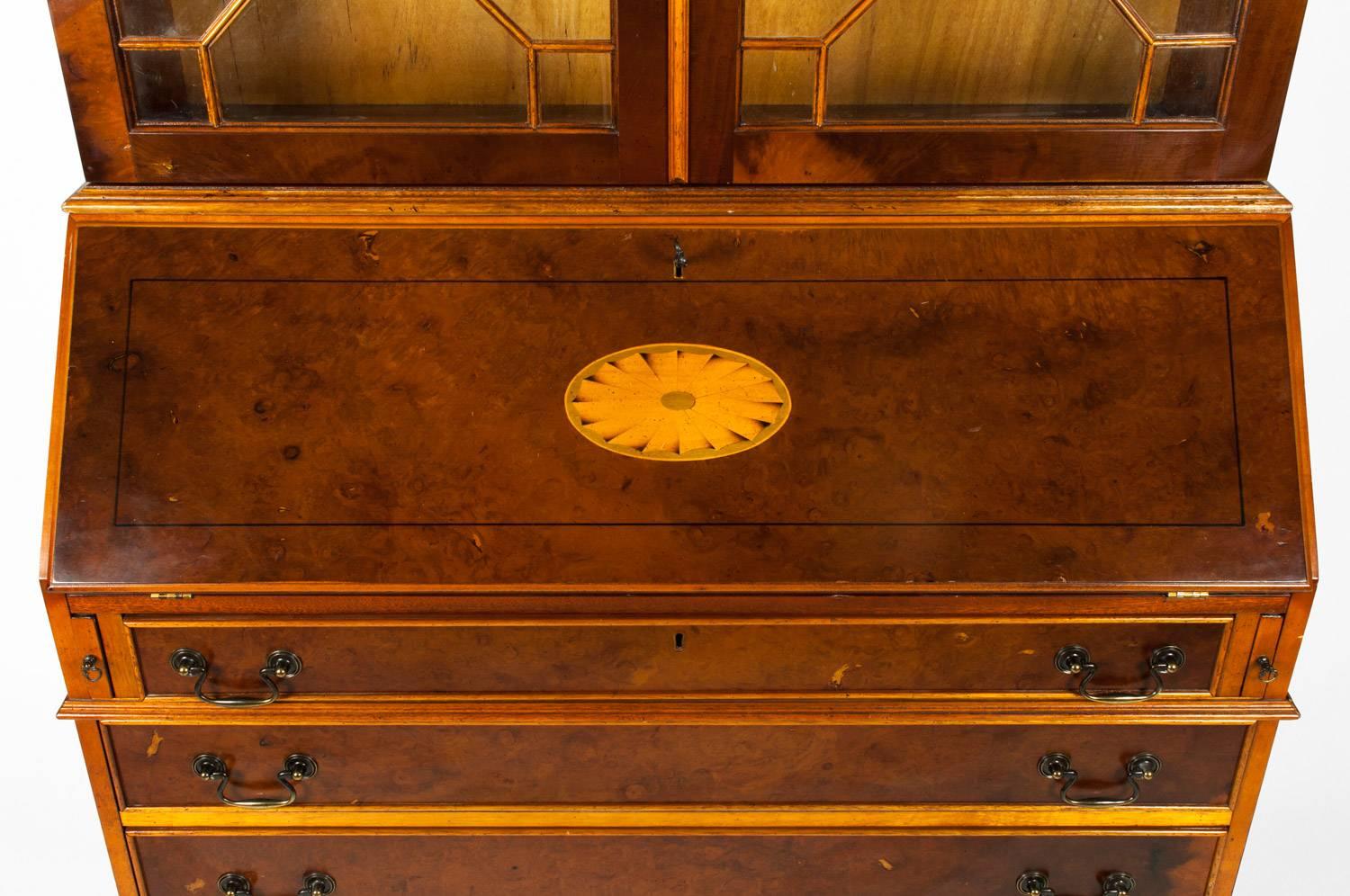 Antique Mahogany Desk Front Hutch or Cabinet 6