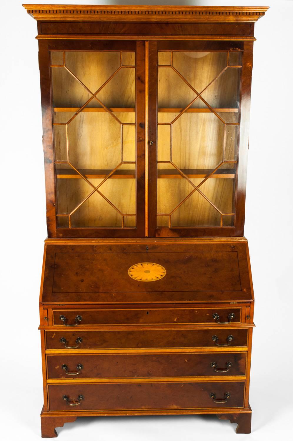 Antique Mahogany Desk Front Hutch or Cabinet 7