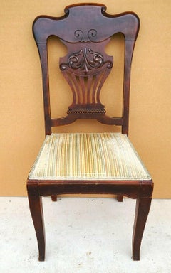 Antique Mahogany Dining Desk Accent Chair