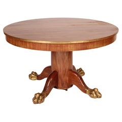 Used Mahogany Dining Room / Center Table with Gilt Highlights
