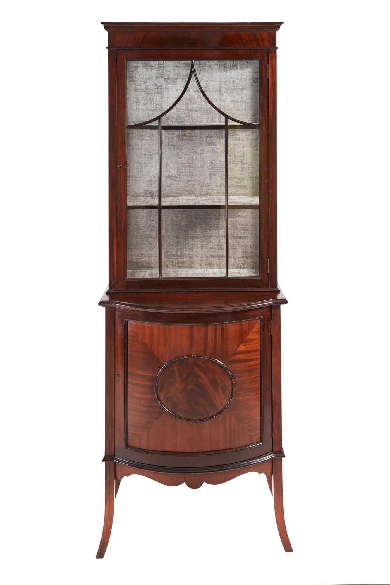 Antique Mahogany Display Cabinet For Sale 4