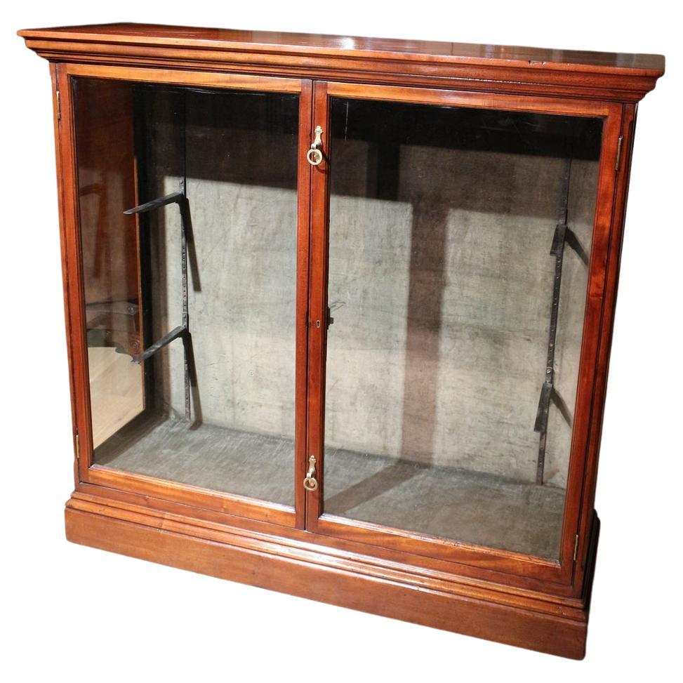 Antique Mahogany Display Cabinet For Sale