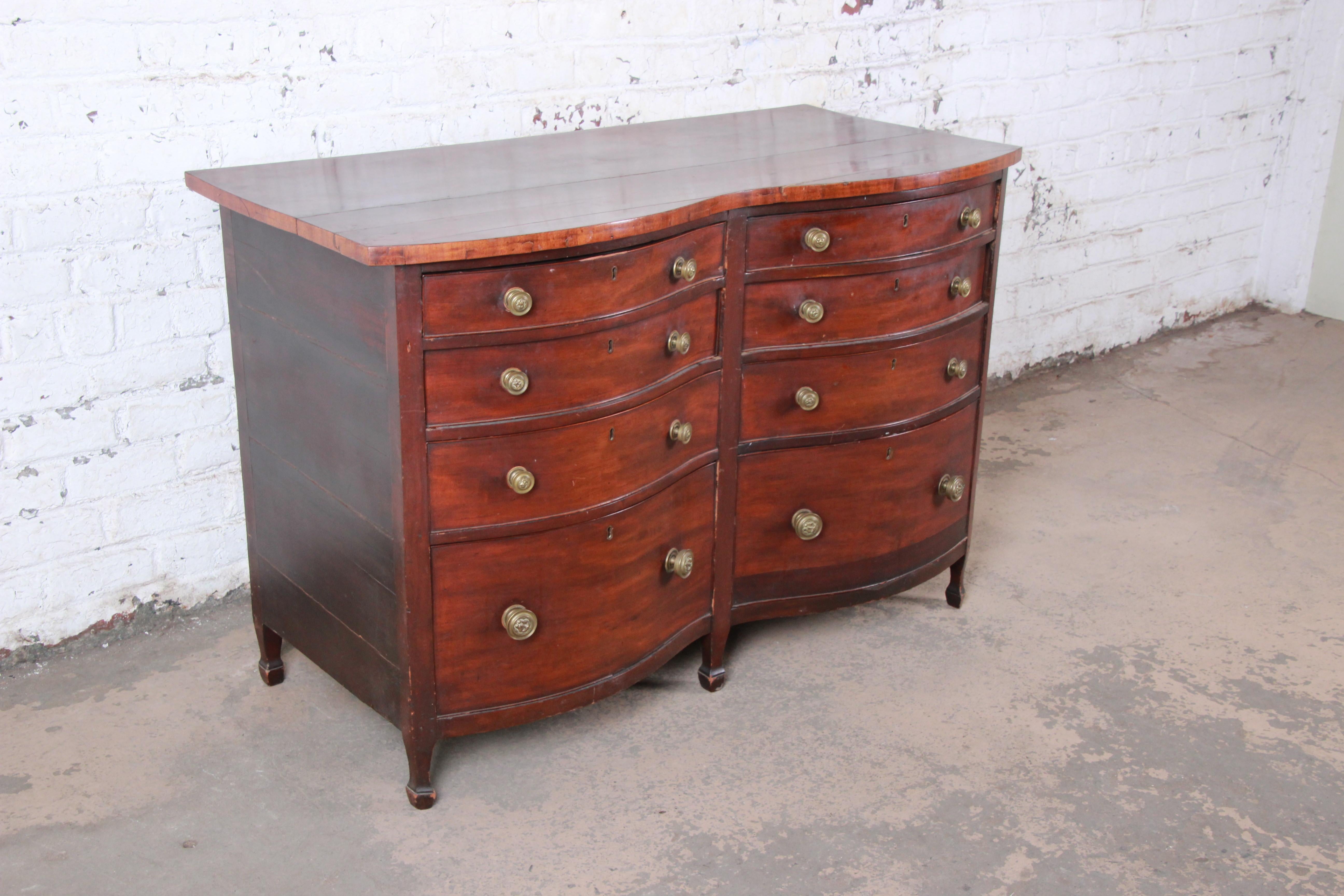 double bow front dresser