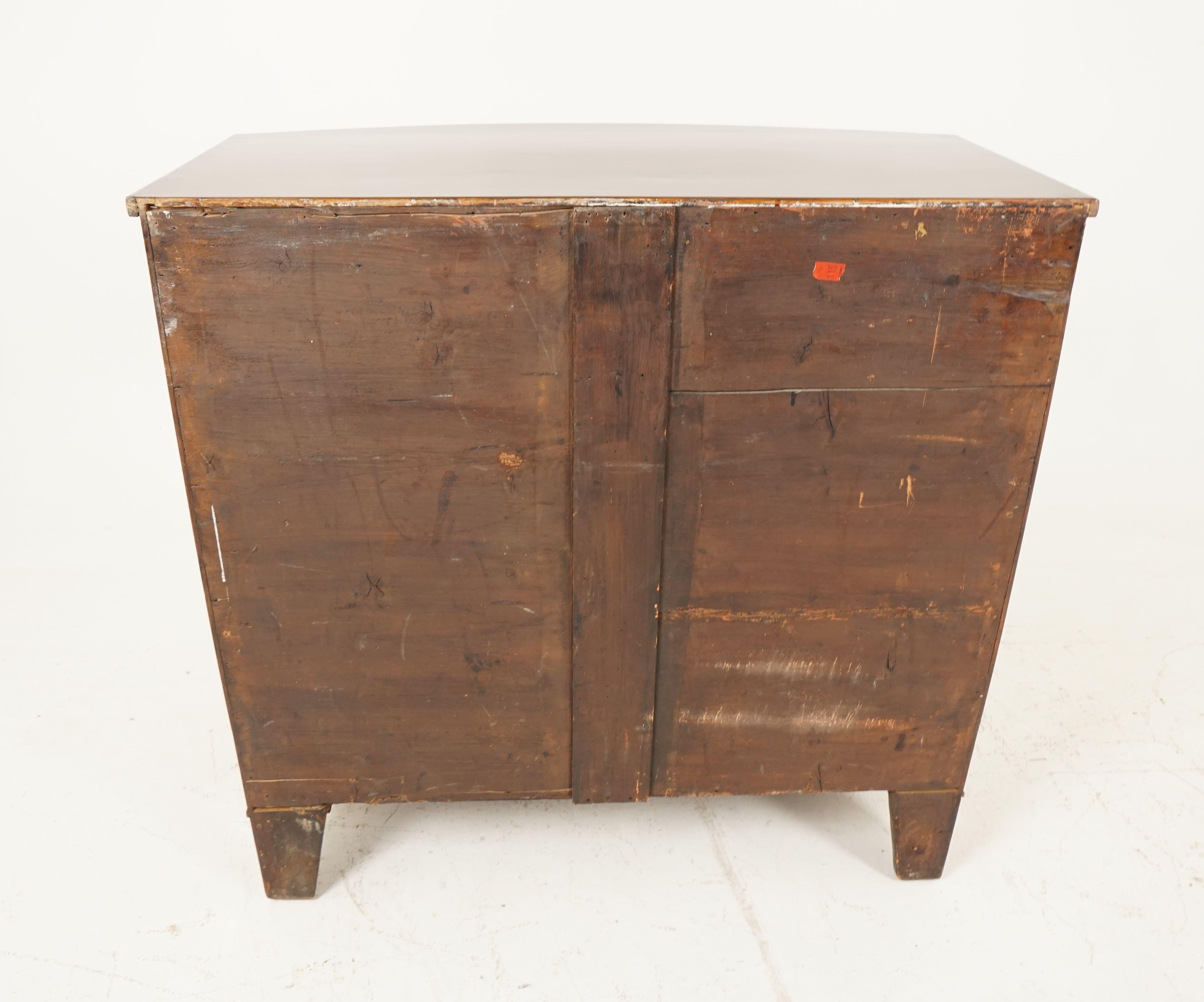 Antique Mahogany Dresser, Early 19th Century, Bow Front Chest of Drawers 4