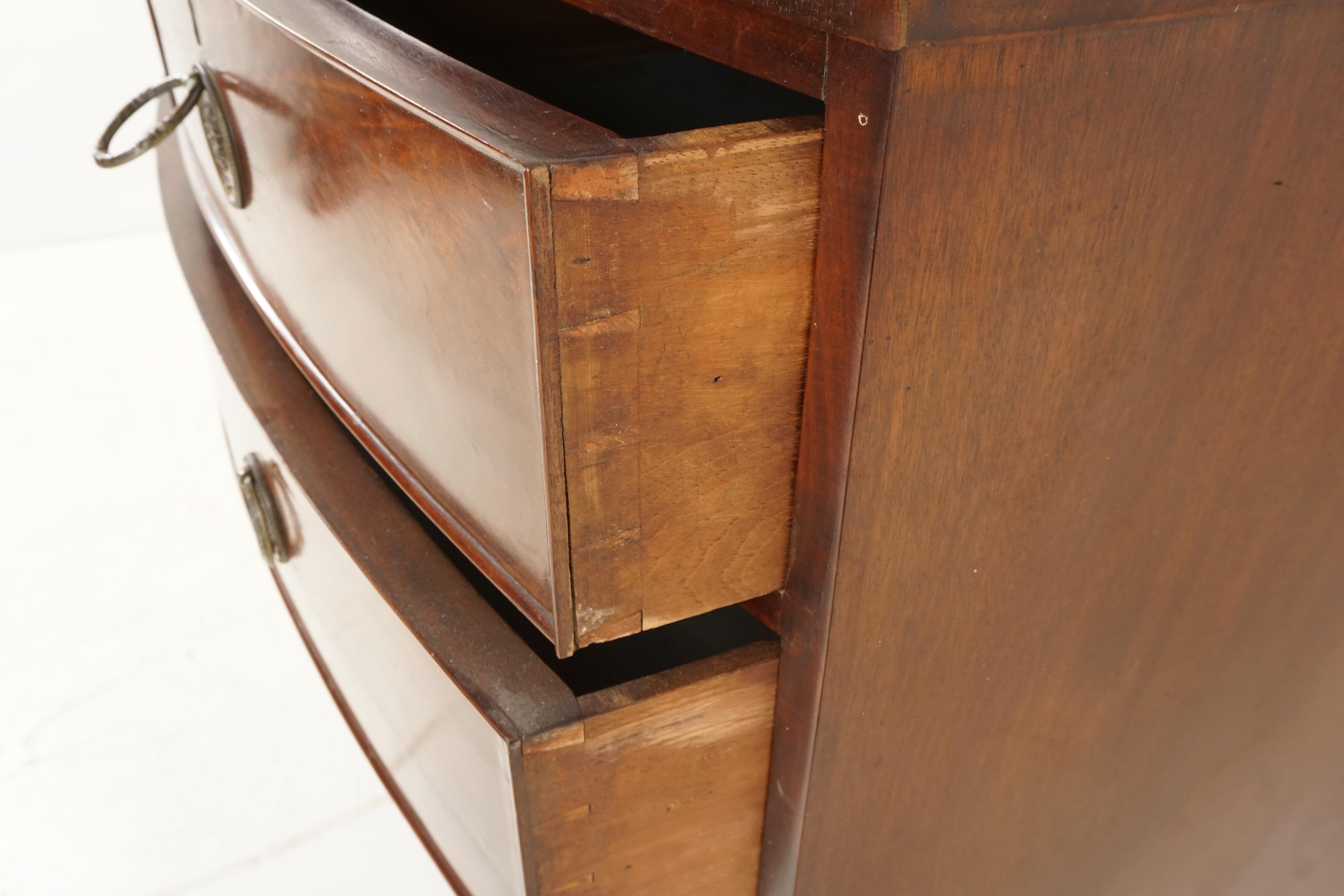 bow front chest of drawers antique