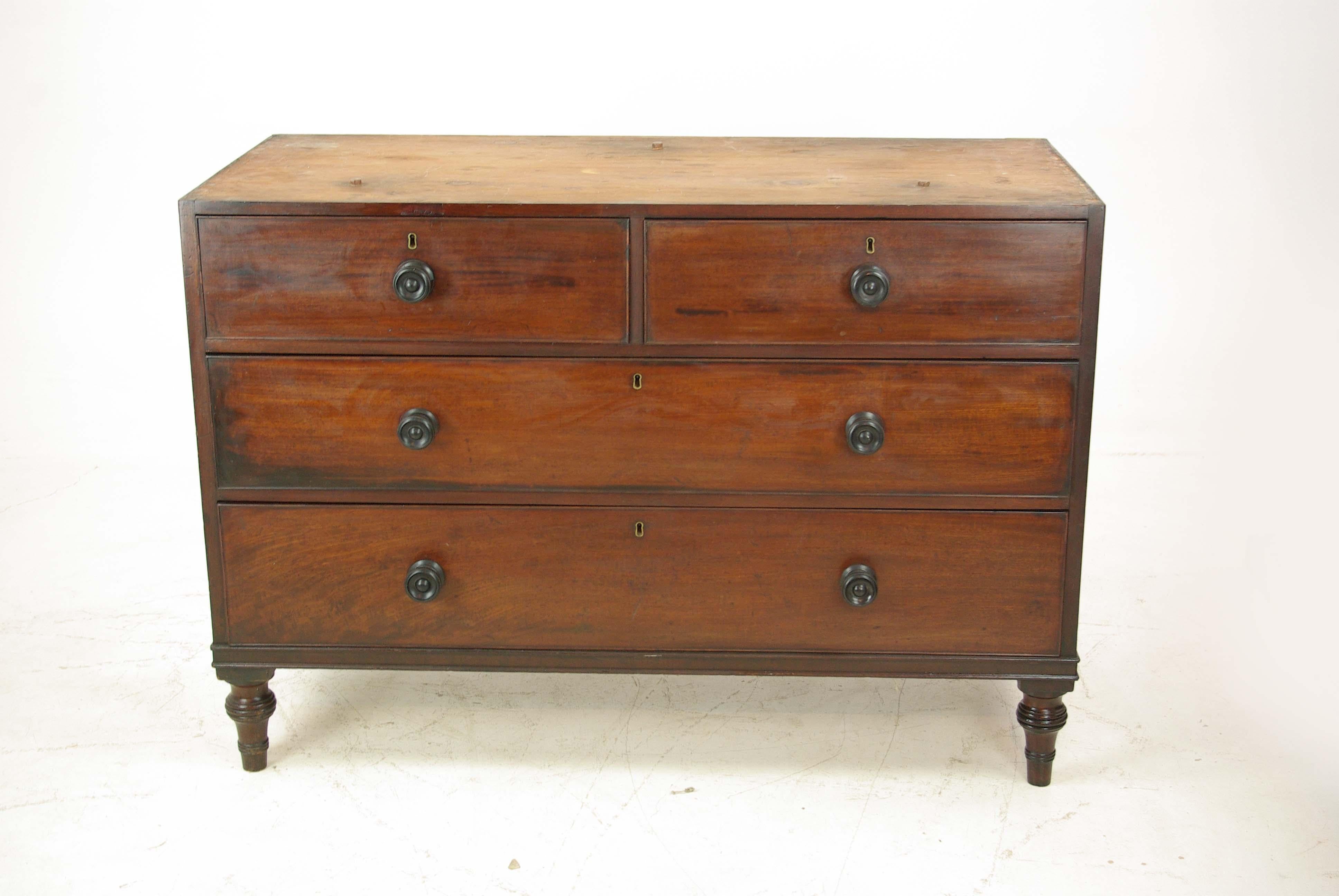 Antique Mahogany Dresser, Mahogany Linen Press, 1810, Antique Furniture 4