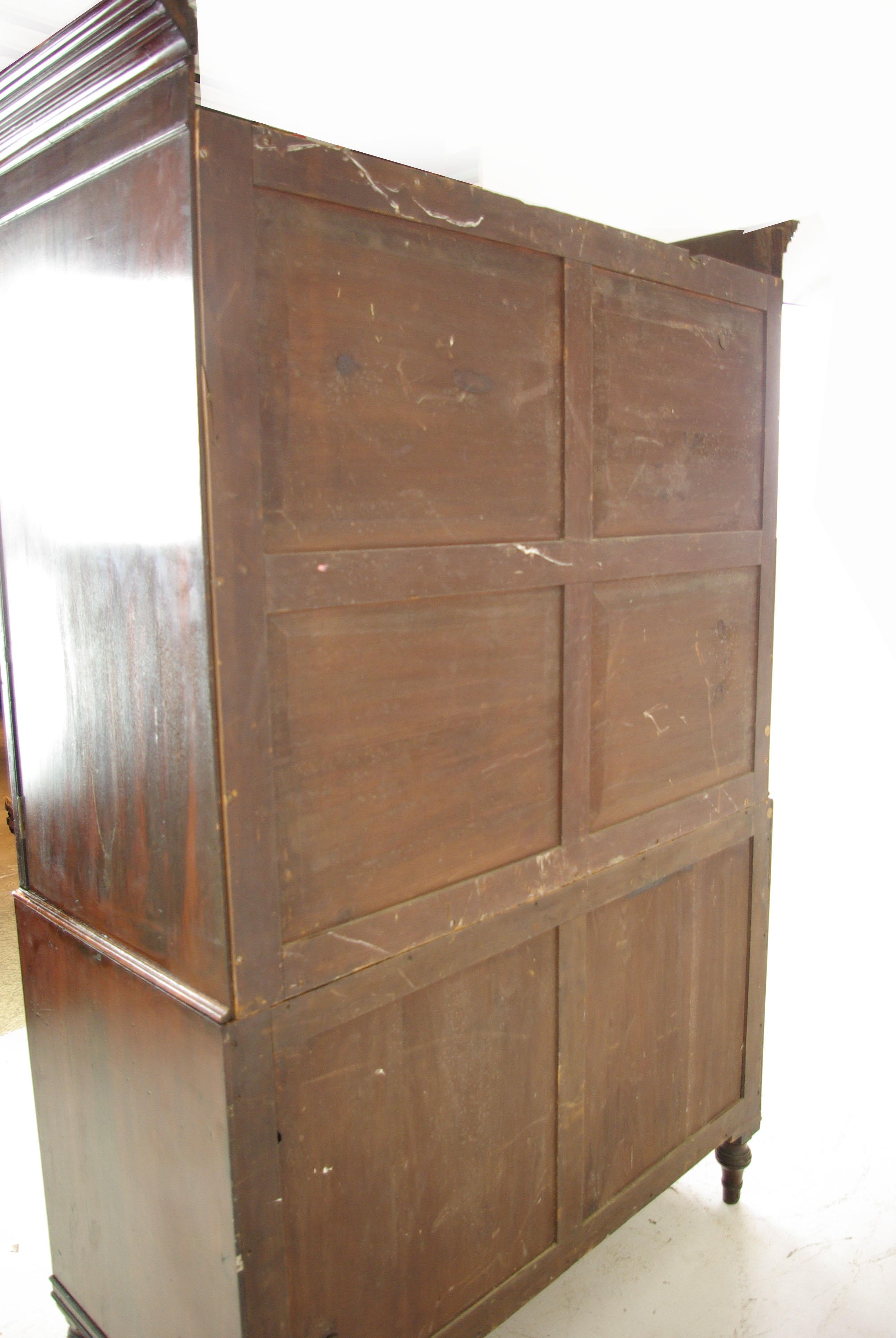 Antique Mahogany Dresser, Mahogany Linen Press, 1810, Antique Furniture 8