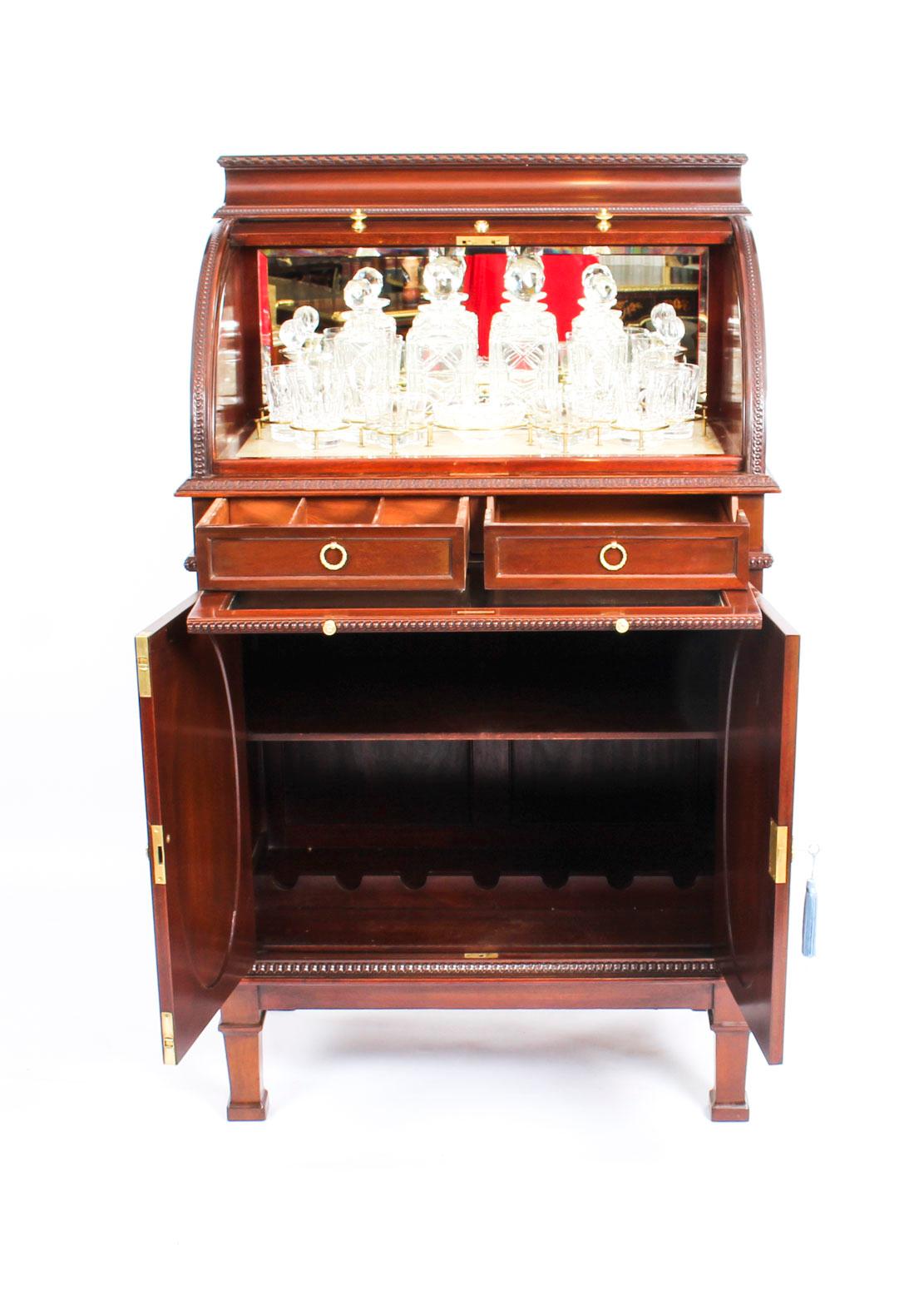 Antique Mahogany Drinks Cocktail Cabinet Dry Bar, 19th Century 4