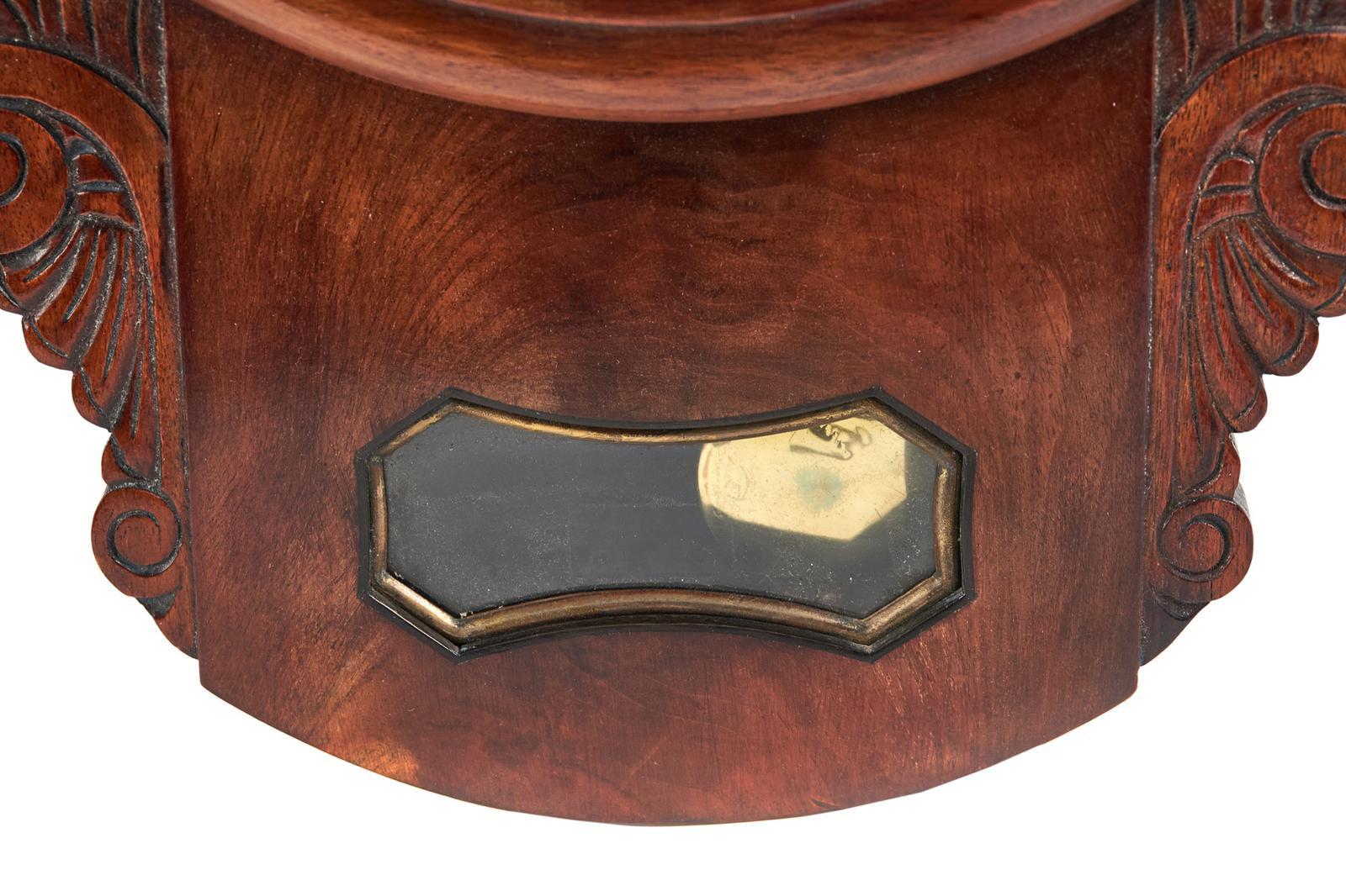 Antique Mahogany Drop Dial Wall Clock In Good Condition For Sale In Ipswich, GB