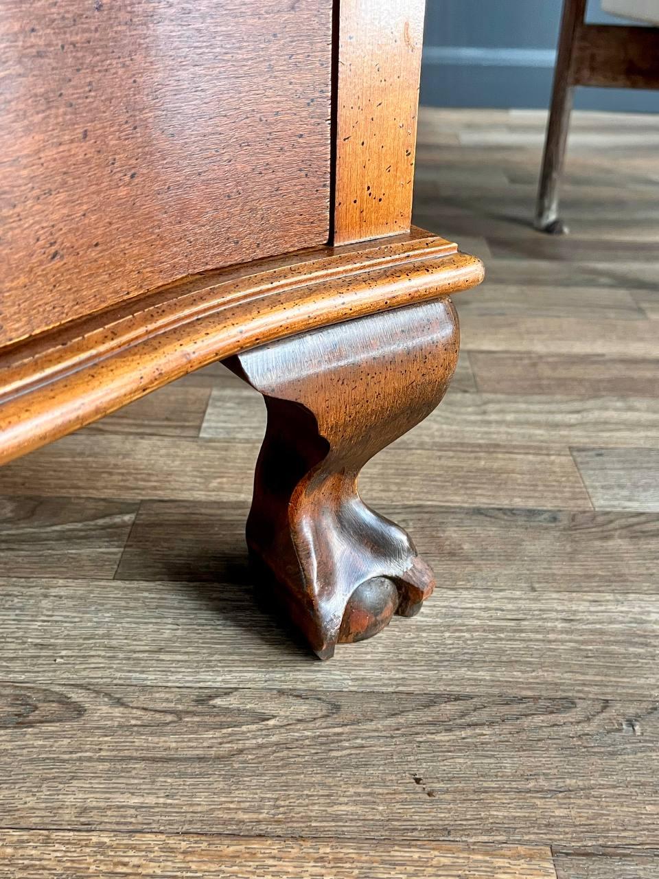 Antique Mahogany Drop-Down Desk with Claw Feet 3