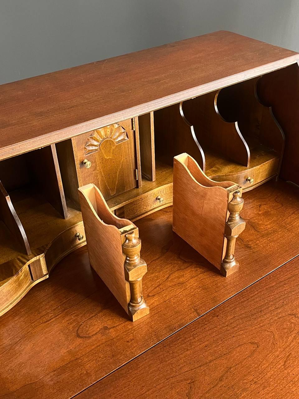 Antique Mahogany Drop-Down Desk with Claw Feet 1