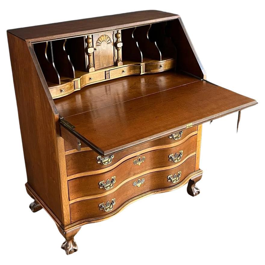Antique Mahogany Drop-Down Desk with Claw Feet