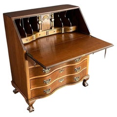 Antique Mahogany Drop-Down Desk with Claw Feet