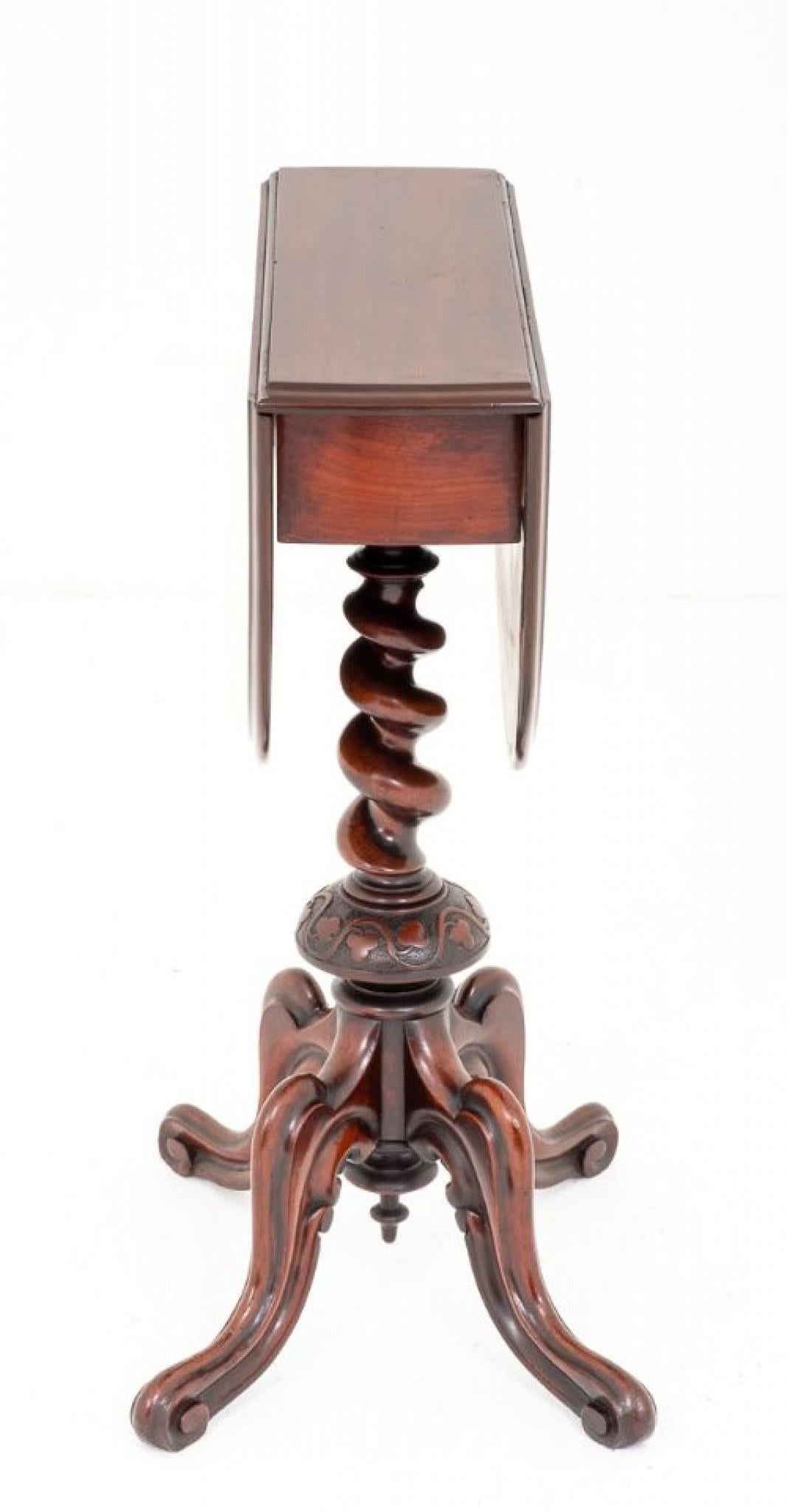 Table ancienne à abattant en acajou 1860 Bon état - En vente à Potters Bar, GB