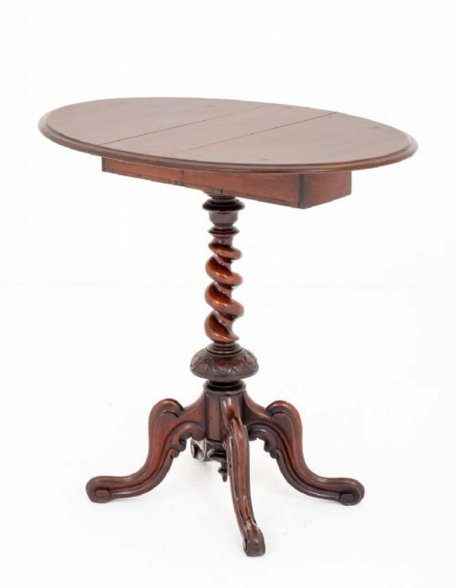 Acajou Table ancienne à abattant en acajou 1860 en vente
