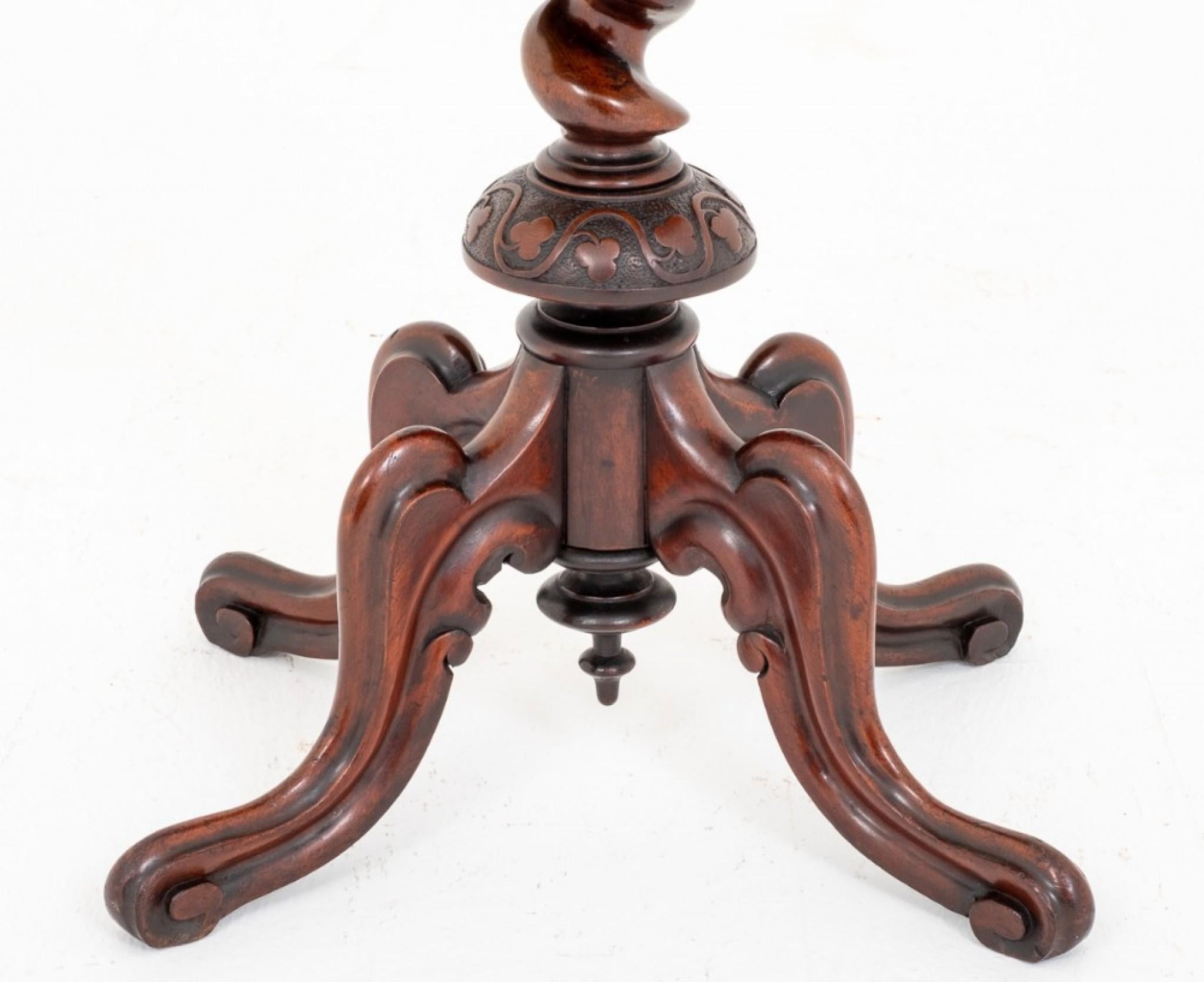 Table ancienne à abattant en acajou 1860 en vente 3