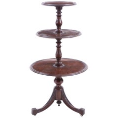 Antique Mahogany Dumbwaiter Dessert Table-Serving in Style