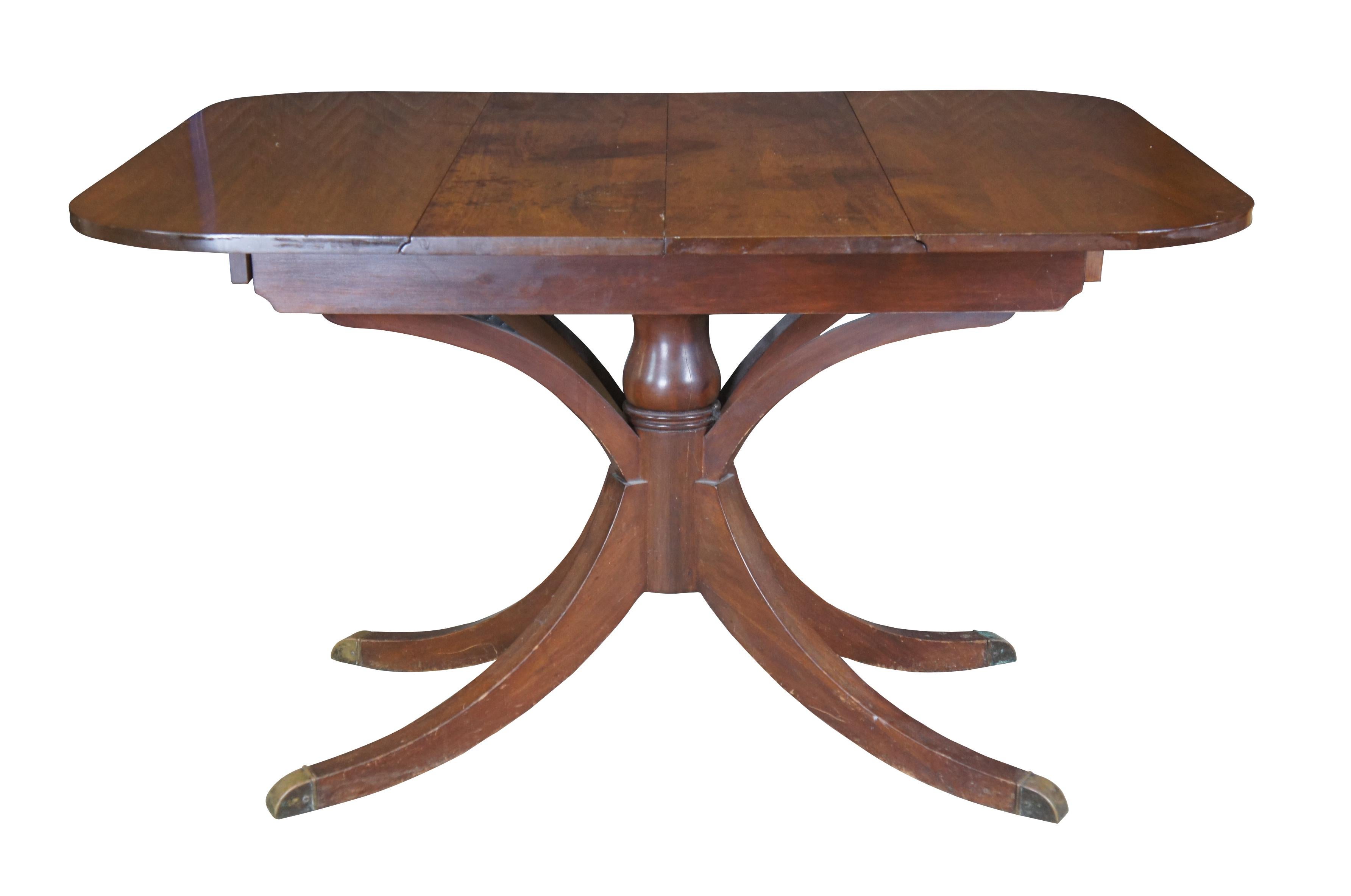 Sheraton Antique Mahogany Duncan Phyfe Drop Leaf Game Tea Dining Console Table For Sale