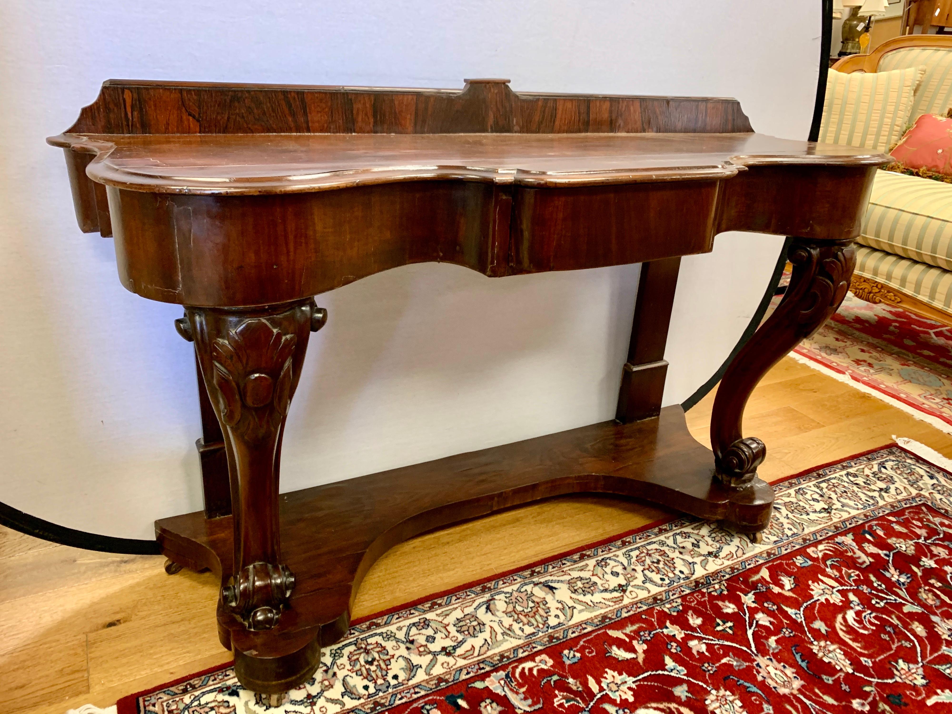 mahogany console table antique