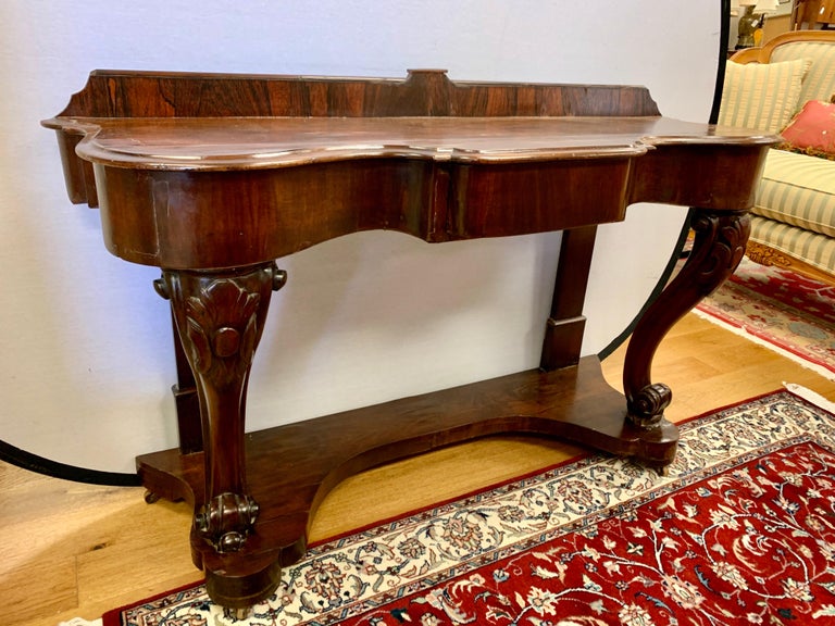 Antique Mahogany Empire Console Table at 1stDibs