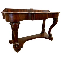 Antique Mahogany Empire Console Table 