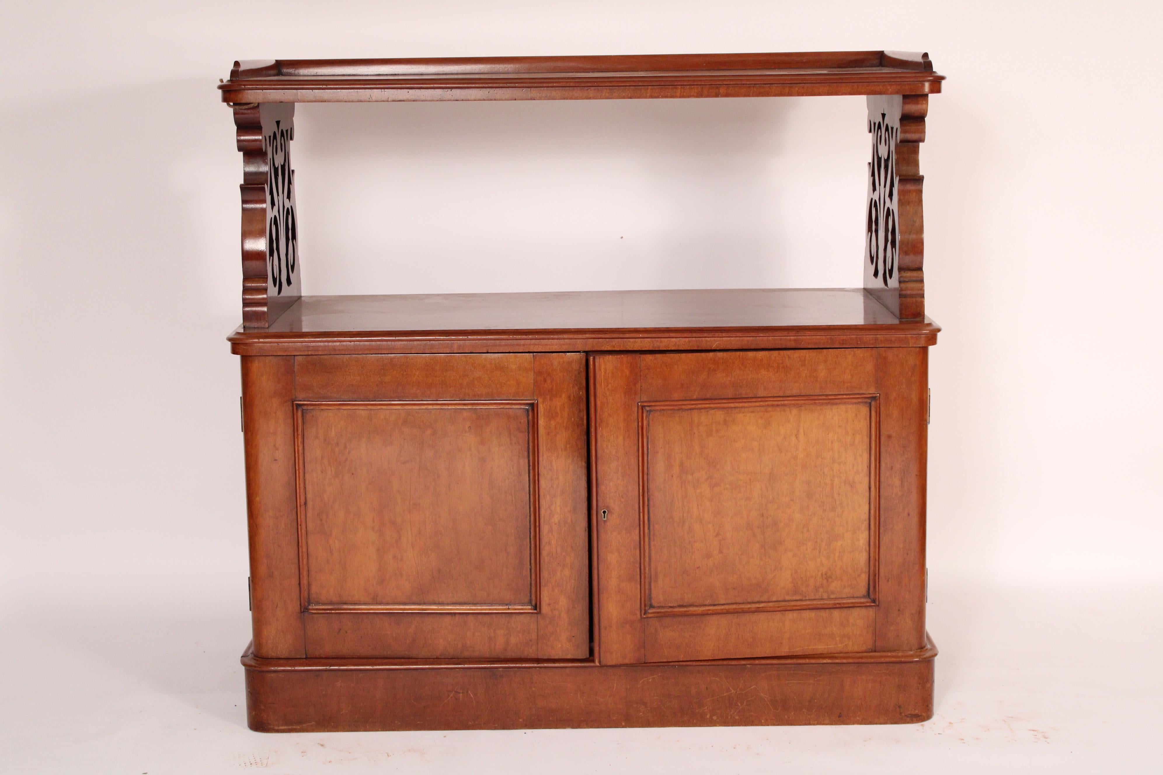 Victorian Antique Mahogany Etagere / Cabinet For Sale